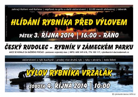 výlov rybníka vrzalák