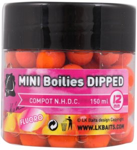 LK Baits Mini Boilies In Dip Compot NHDC 12 mm 150 ml