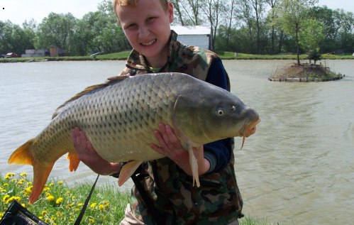 Dominik�v nejv�t�� kapr 92cm,12,7kg