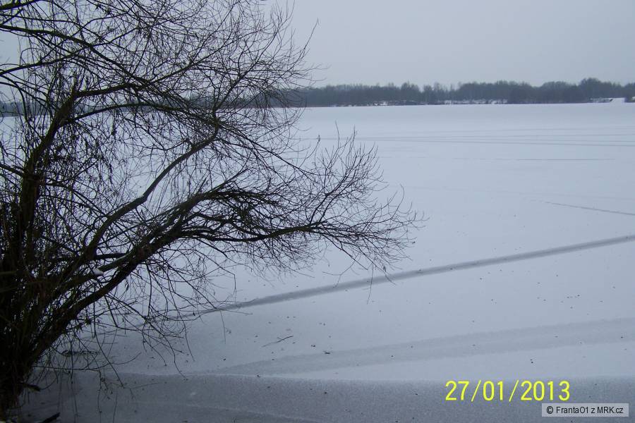 Zima na bagru u Mohelnice