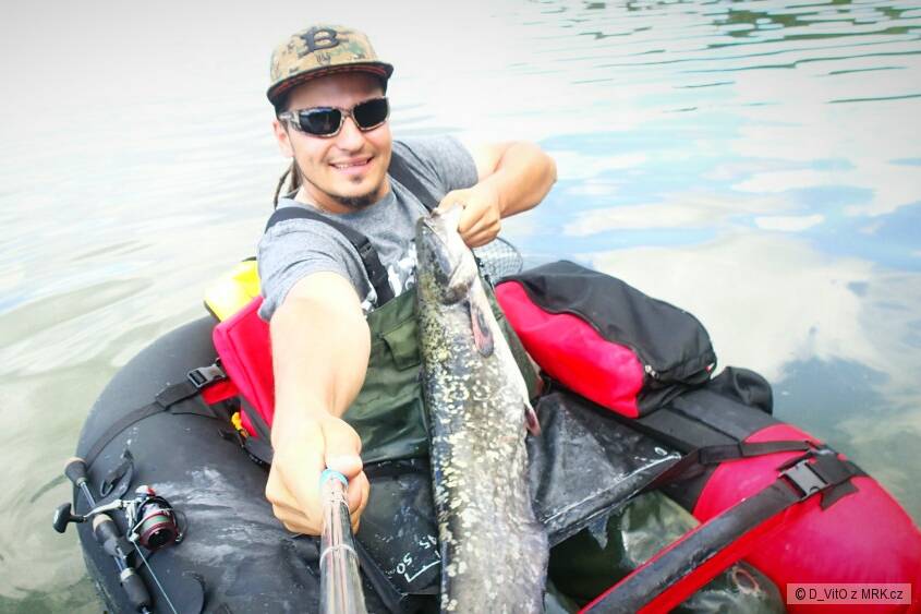 Belly boat fishing