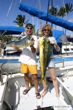 Kliknutím fotografii zvětšíte ja a Renca, mahi - mahi, Hawaii