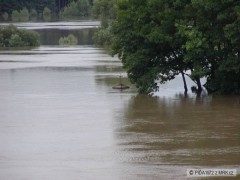 Kliknutím fotografii zvětšíte Povodně 2002-soutok VLTAVY s LUŽNICÍ(kaplička)!