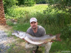 štika 112 cm, 13 kg Skalka