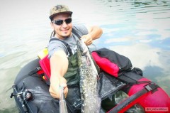 Belly boat fishing