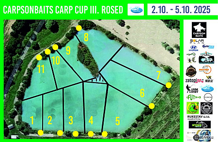 OBSAZENO! Carpsonbaits Carp Cup 3 Rosed 2025