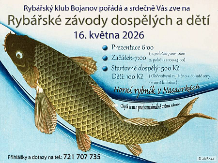 Tradiční rybářské závody dospělých a dětí v Nasavrkách