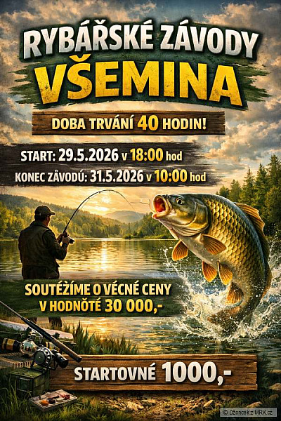Rybářské závody Všemina 2026 - 40 hodinovka