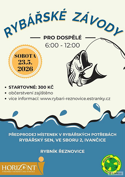 Rybářské závody na rybníku v Řeznovicích