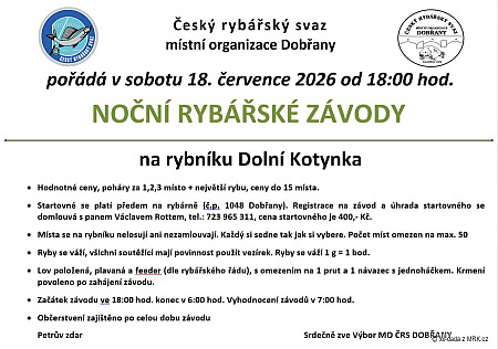 Dobřany - Noční rybářské závody