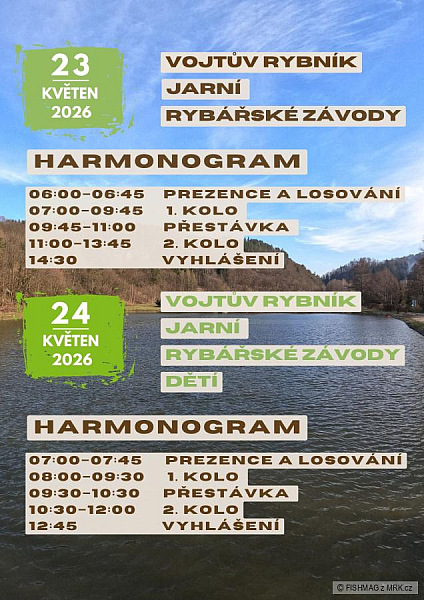 Jarní rybářské závody na Vojtově rybníku