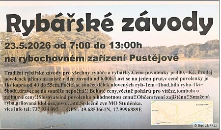 Rybářské závody - Pustějov