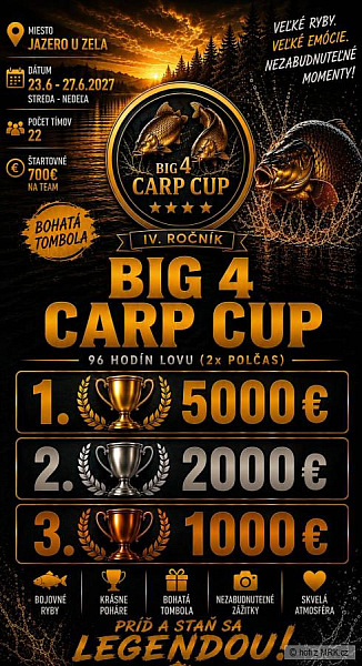 4.ročník Big 4 Carp Cup Jazero u Zela