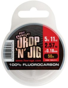 Fox Rage Fluorocarbon Drop 'N' Jig Fluorocarbon 50m - 0.22mm 3.53kg 