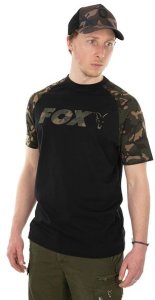 Fox Triko Raglan T-Shirt Black/Camo - XXL 